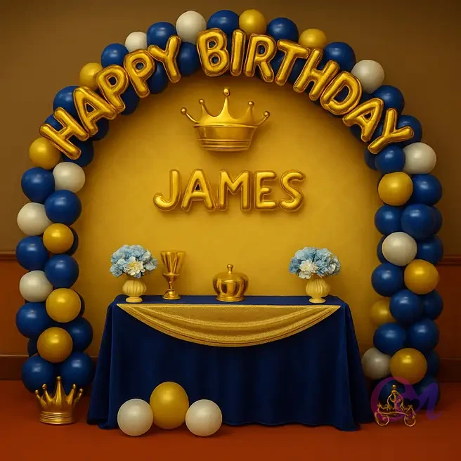 Majestic Birthday Balloon Display