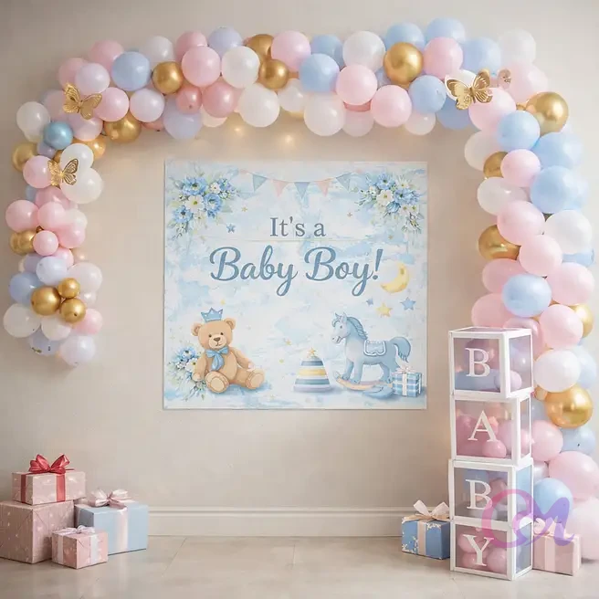 Baby Boy Welcome Balloon Decoration