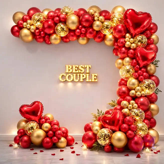Red & Gold Anniversary Decoration