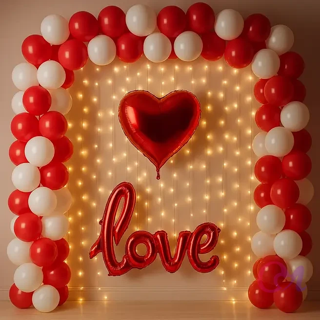 Anniversary Heart LED Balloon Display