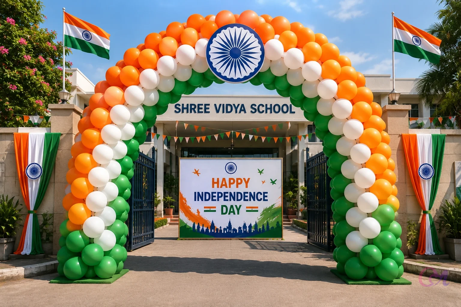 Entrance Tricolor Balloon Decoration