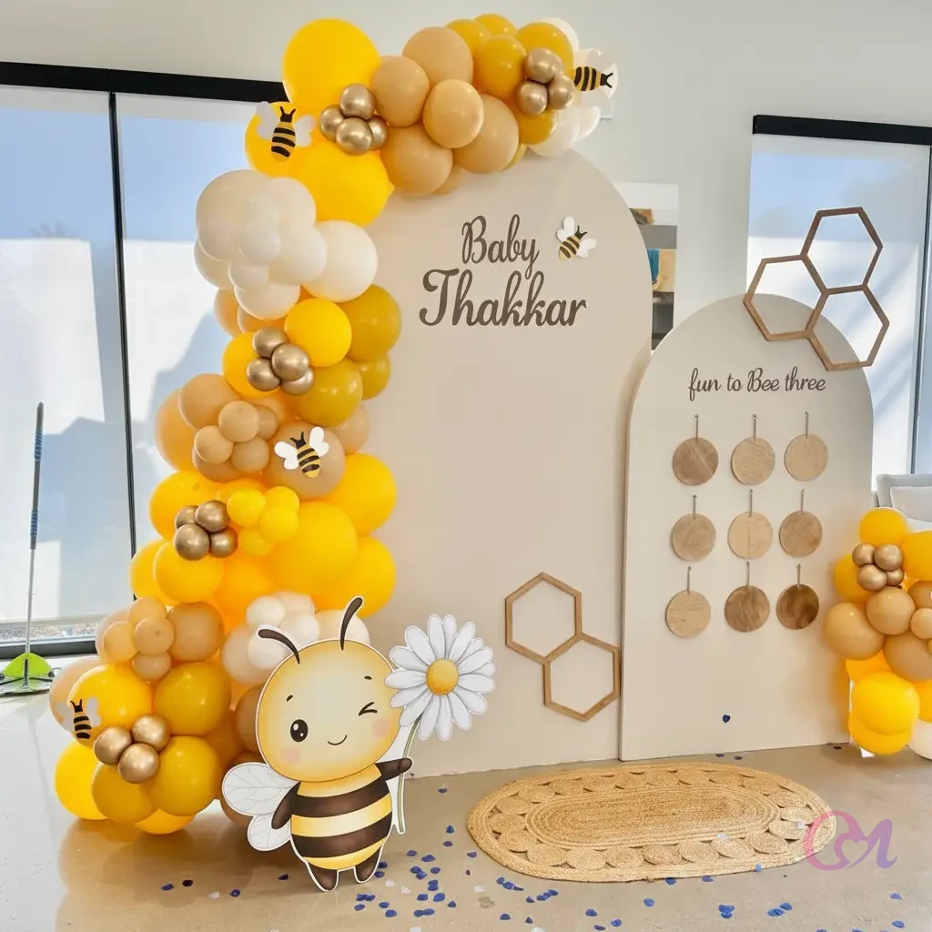 Premium Bee Theme Balloon Decoration image 2