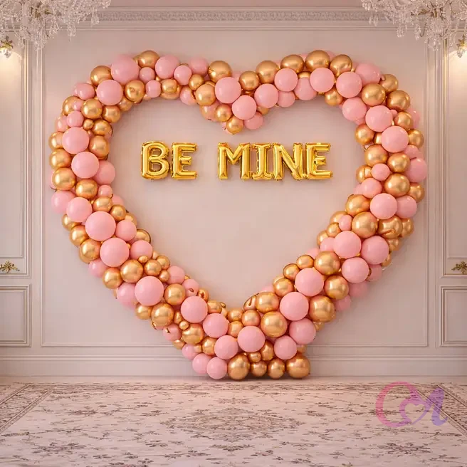 Be Mine Glowing Heart Balloon Frame image 3