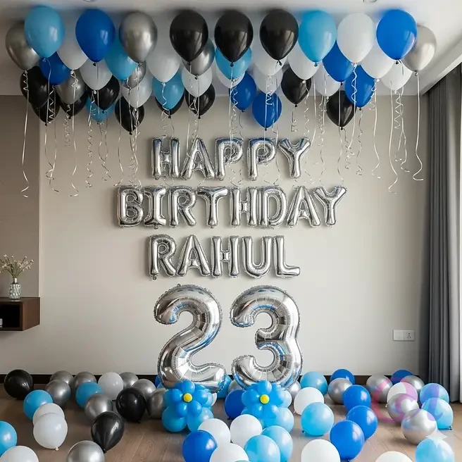 Midnight Glam Birthday Balloon Decor image 3