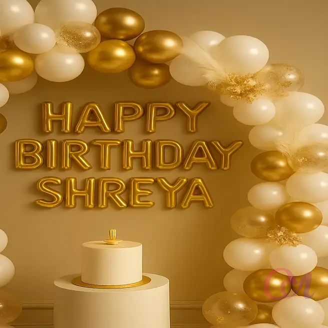 Golden Glamour Birthday Balloon Decor image 3