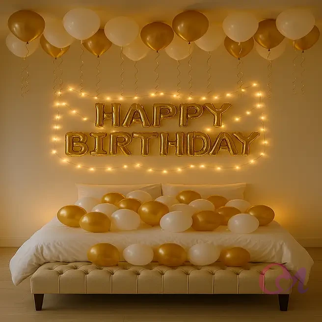 Warm Glow Birthday Celebration Balloon Decor image 4