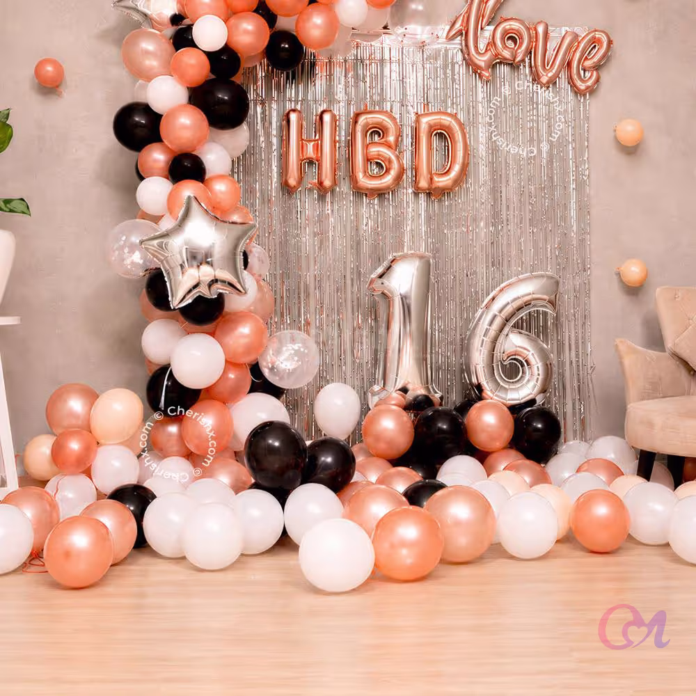 Romantic Rose Gold Birthday Decore image 2